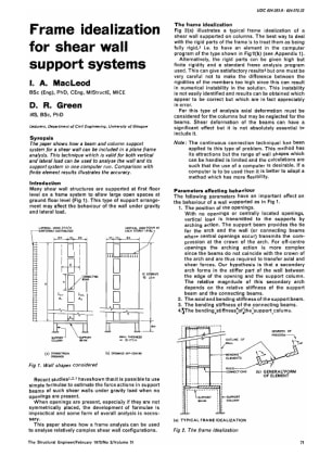 Frame Idealization for Shear Wall Support Systems