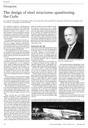 The Design of Steel Structures: Questioning the Code