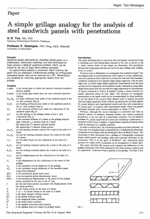 A Simple Grillage Analogy for the Analysis of Steel Sandwich Panels with Penetrations