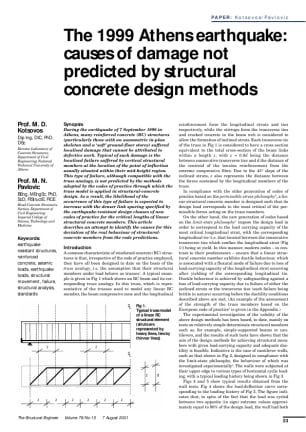 The 1999 Athens earthquake: causes of damage not predicted by structural concrete design methods