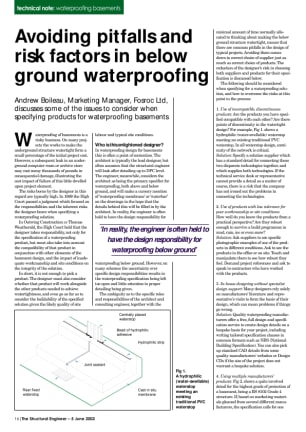 Avoiding pitfalls and risk factors in below ground waterproofing