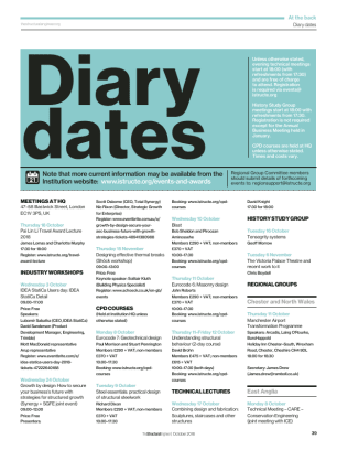 Diary dates (October 2018)