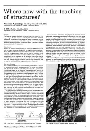 Where Now With the Teaching of Structures?