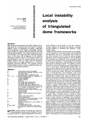 Local Instability Analysis of Triangulated Dome Frameworks