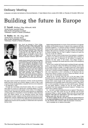 Building the Future in Europe