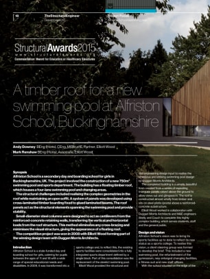 A timber roof for a new swimming pool at Alfriston School, Buckinghamshire