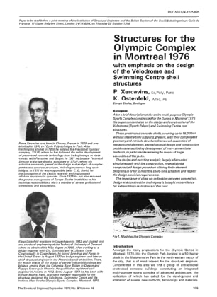 Structures for the Olympic Complex in Montreal 1976 with Emphasis on the Design of the Velodrome and