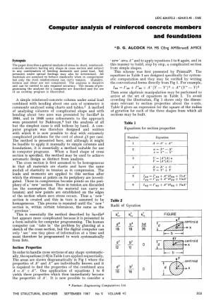 Computer Analysis of Reinforced Concrete Members and Foundations