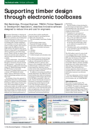 Supporting timber design through electronic toolboxes