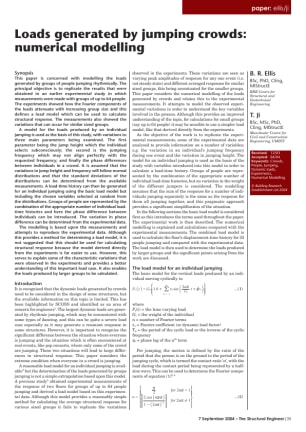 Loads generated by jumping crowds: numerical modelling