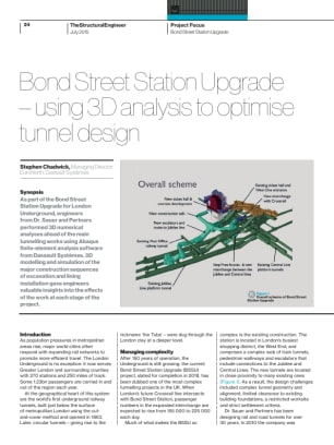 Bond Street Station Upgrade – using 3D analysis to optimise tunnel design