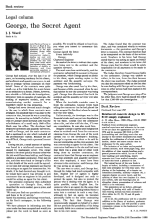 Legal Column. George, the Secret Agent