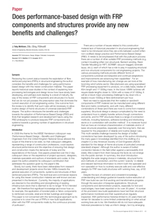 Does performance-based design with FRP components and structures provide any new benefits and challenges?
