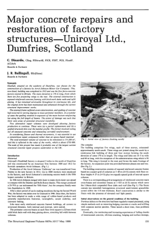 Major Concrete Repairs and Restoration of Factory Structures - Uniroyal Ltd., Dumfries, Scotland