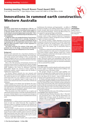 Innovations in rammed earth construction, Western Australia