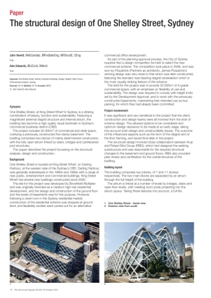 The structural design of One Shelley Street, Sydney