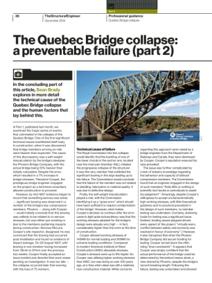 The Quebec Bridge collapse: a preventable failure (part 2)