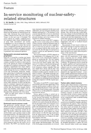 In-Service Monitoring of Nuclear-Safety-Related Structures