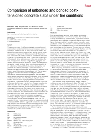 Comparison of unbonded and bonded posttensioned concrete slabs under fire conditions