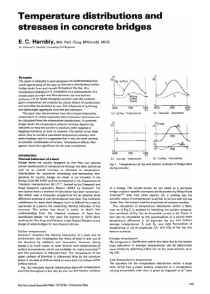 Temperature Distributions and Stresses in Concrete Bridges