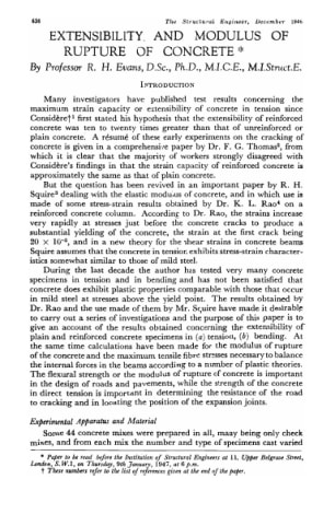 Extensibility and Modulus of Rupture of Concrete