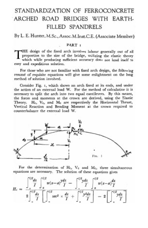 Standardization of Ferroconcrete Arched Road Bridges with Earth-filled Spandrels