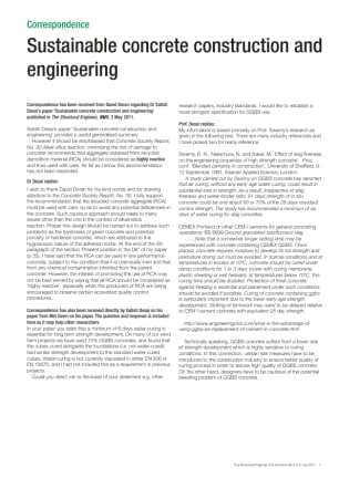 Sustainable concrete construction and engineering