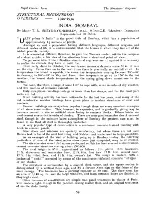 Structural Engineering Overseas - 1920-1934 India (Bombay)
