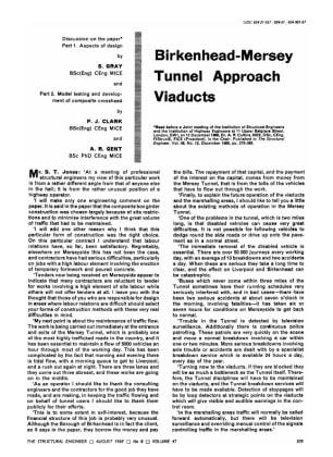 Birkenhead-Mersey Tunnel Approach Viaducts. Discussion on the paper Part 1. Aspects of design by S. 