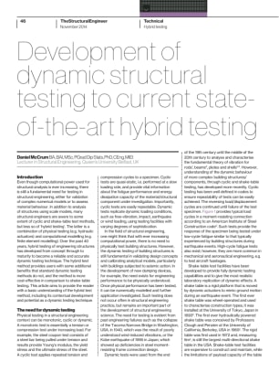 Development of dynamic structural testing to current state-of-the-art ...
