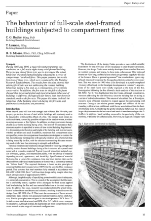 The Behaviour of Full-Scale Steel-Framed Buildings Subject to Compartment Fires