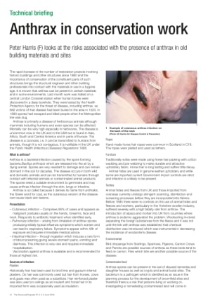 Anthrax in conservation work