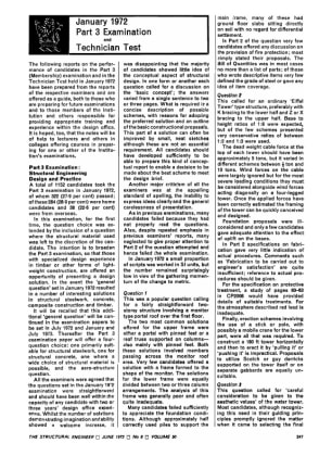 January 1972 Part 3 Examination and Technican Test