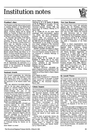 Institution Notes