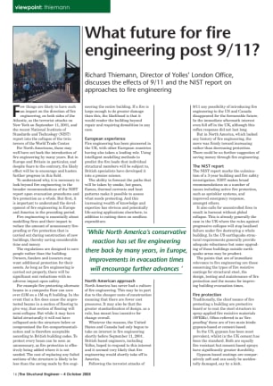 What future for fire engineering post 9/11?