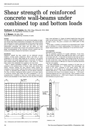 Shear Strength of Reinforced Concrete Wall-Beams under Combined Top and Bottom Loads