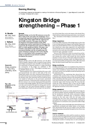 Kingston bridge strengthening: phase 1