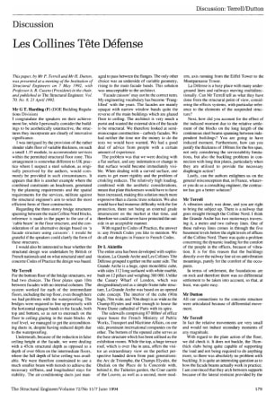 Discussion on Les Collines Tête Défense by Mr P. Terrell and Mr H. Dutton