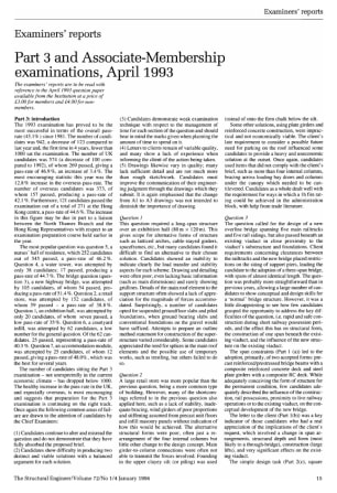 Examiners' Reports. Part 3 and Associate-Membership Examinations, April 1993