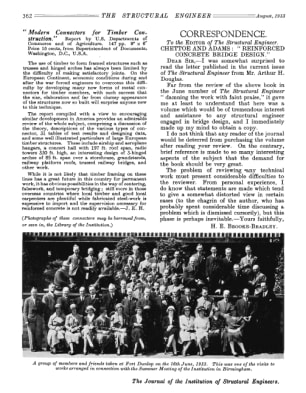 Correspondence Chettoe and Adams: "Reinforced Concrete Bridge Design" 