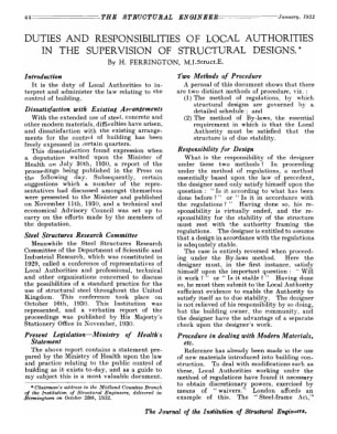 Duties and Responsibilities of Local Authorities in the Supervision of Structural Designs
