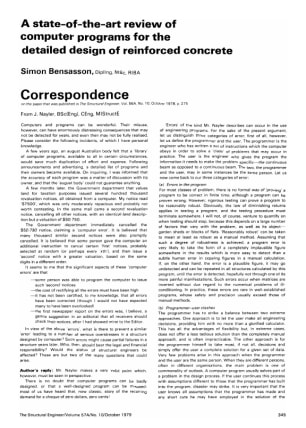Correspondence on A State-of-the-art Review of Computer Programs for the Detailed Design of Reinforc