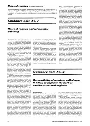 Rules of Conduct as Revised October 1972. Guidance Note No. 1 Rules of Conduct and Informative Publi