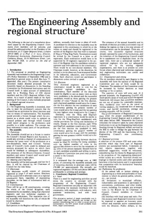The Engineering Assembly and Regional Structure