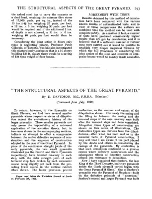 The Structural Aspects of the Great Pyramid (Continued From July, 1929)