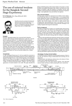The Use of External Tendons for the Bangkok Second Stage Expressway