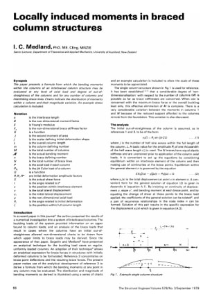 Locally Induced Moments in Brace Column Structures