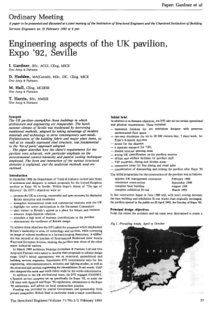 Engineering Aspects of the UK Pavilion, Expo '92, Seville