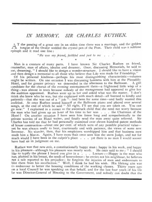 In Memory. Sir Charles Ruthen
