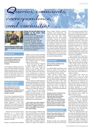 Queries, comments, correspondence and curiosities
